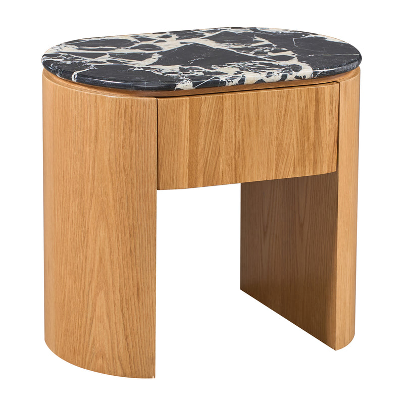 Black Calacatta Viola Marble / Oak