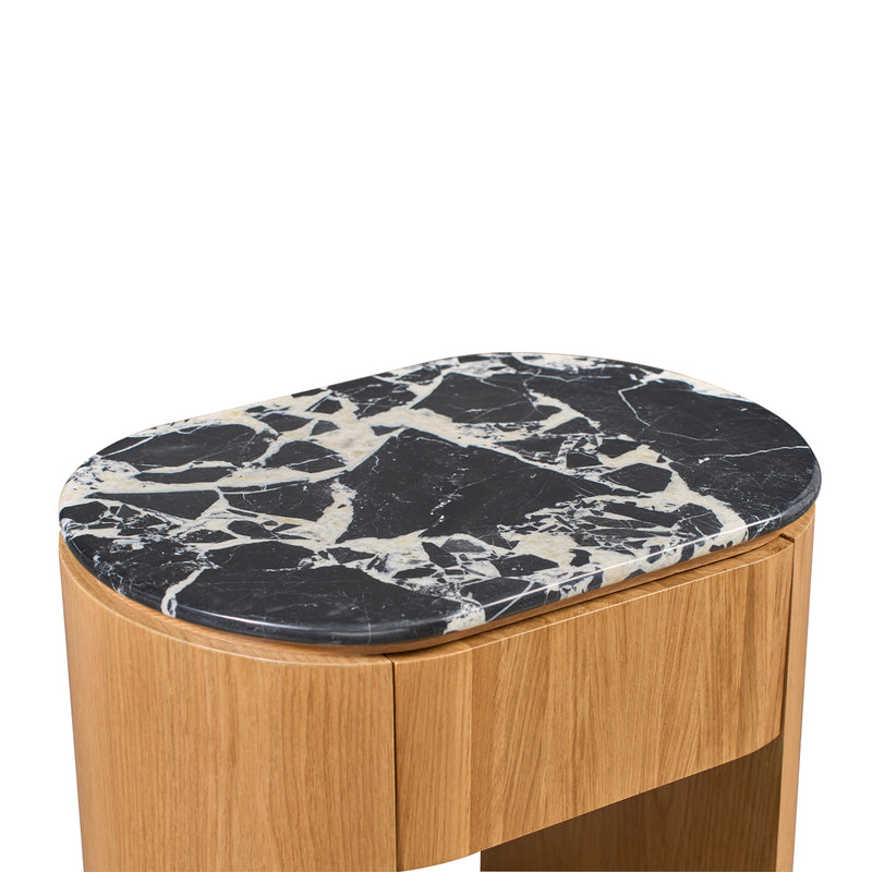 Black Calacatta Viola Marble / Oak