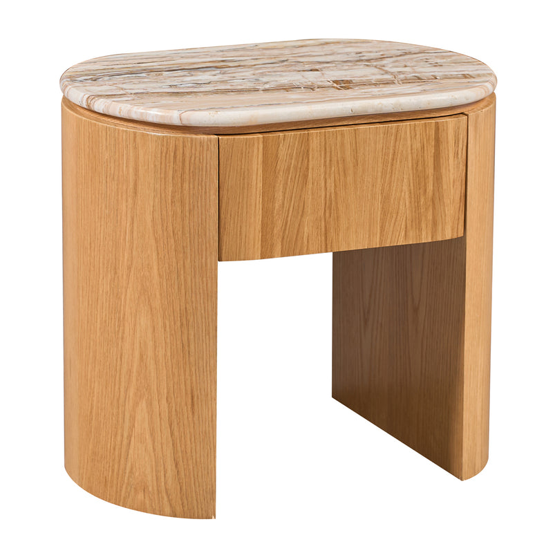 Persian Jade Travertine / Oak