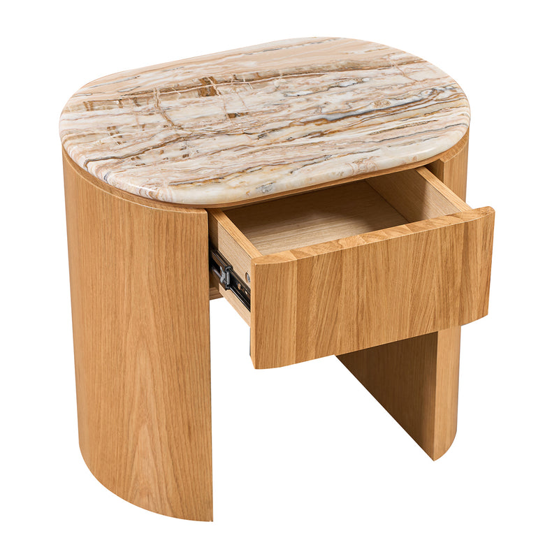 Persian Jade Travertine / Oak