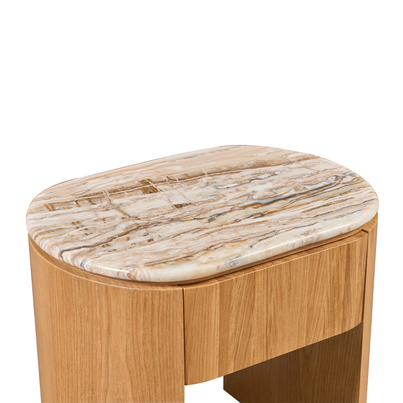 Persian Jade Travertine / Oak