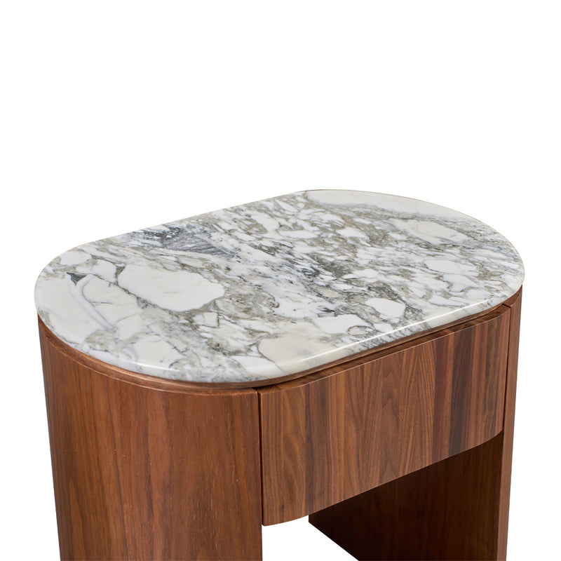 Arabescato Carrara Marble / Walnut