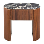 Black Calacatta Viola Marble / Walnut