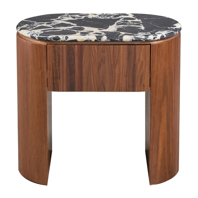 Black Calacatta Viola Marble / Walnut