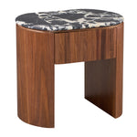 Black Calacatta Viola Marble / Walnut