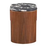 Black Calacatta Viola Marble / Walnut
