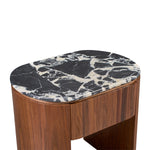 Black Calacatta Viola Marble / Walnut