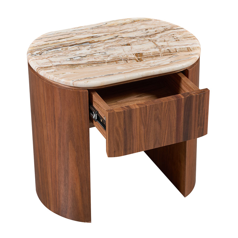 Persian Jade Travertine / Walnut