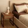 Avalon Rattan Bedside Table - Walnut