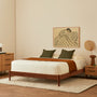 Luna Timber King Bed Frame - Walnut