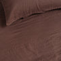 100% Linen Flat Sheet - Chocolate / King