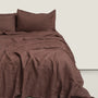 100% Linen Duvet Cover - Chocolate / King