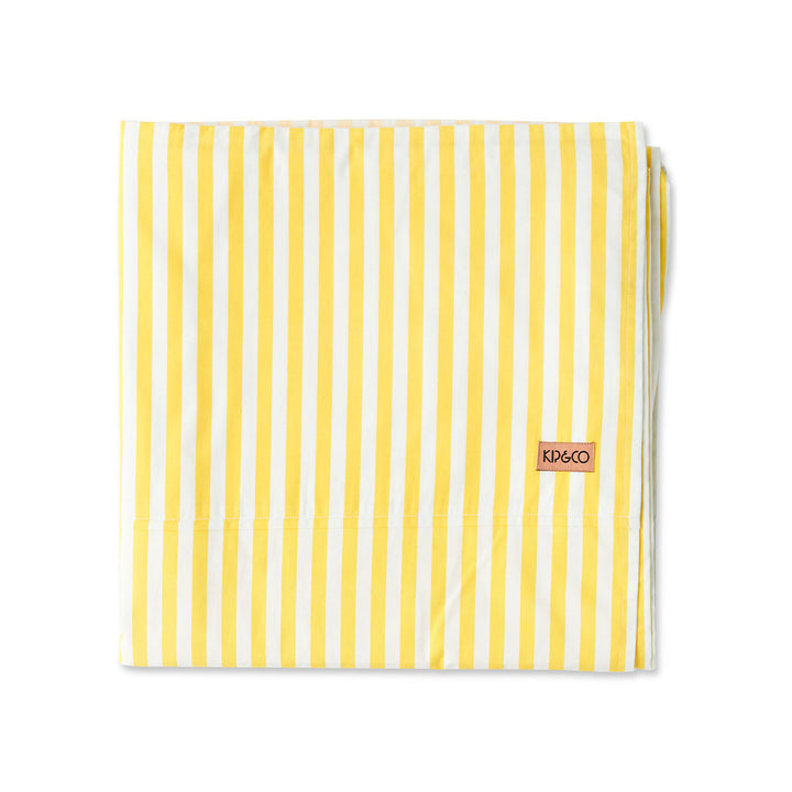 Limoncello Stripe Organic Cotton Flat Sheet