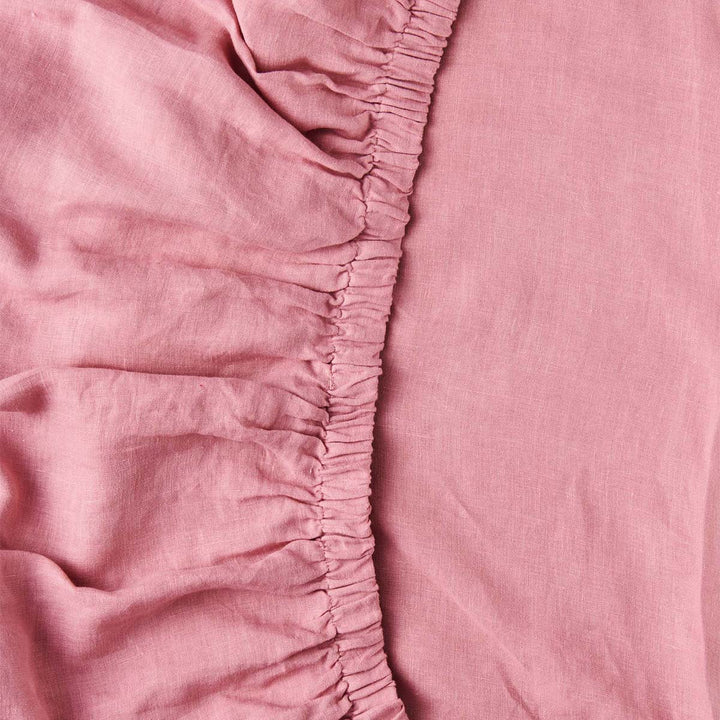 Peony Linen Fitted Sheet