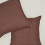 100% Linen European Pillowcase - Chocolate