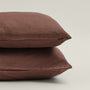 100% Linen Pillowcase - Chocolate / Standard