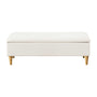 Charlotte Fabric Storage Bench - Cream