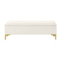 Georgia Fabric Storage Bench - Cream