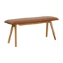Alaska Leather Bench - Tan / Oak