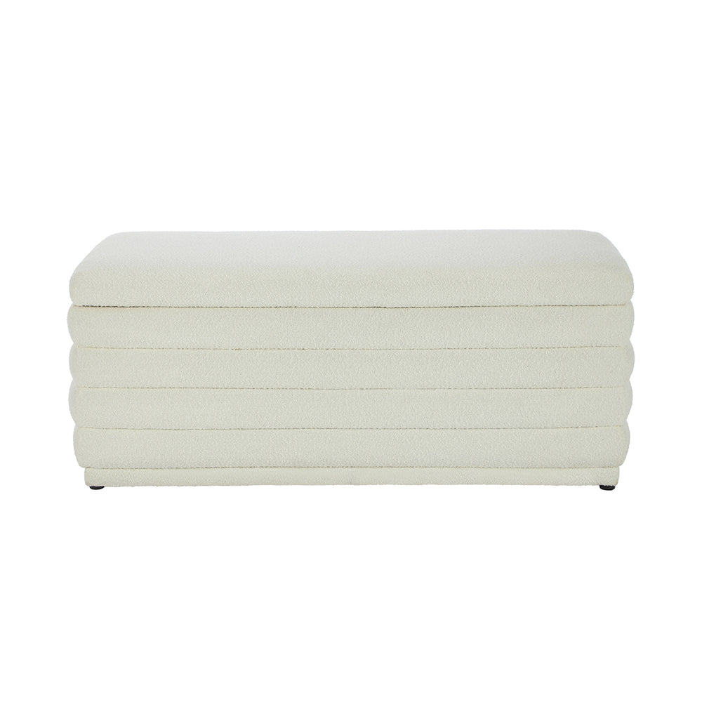 Naomi Boucle Storage Bench