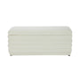 Naomi Boucle Storage Bench - White