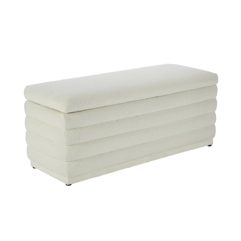 Naomi Boucle Storage Bench