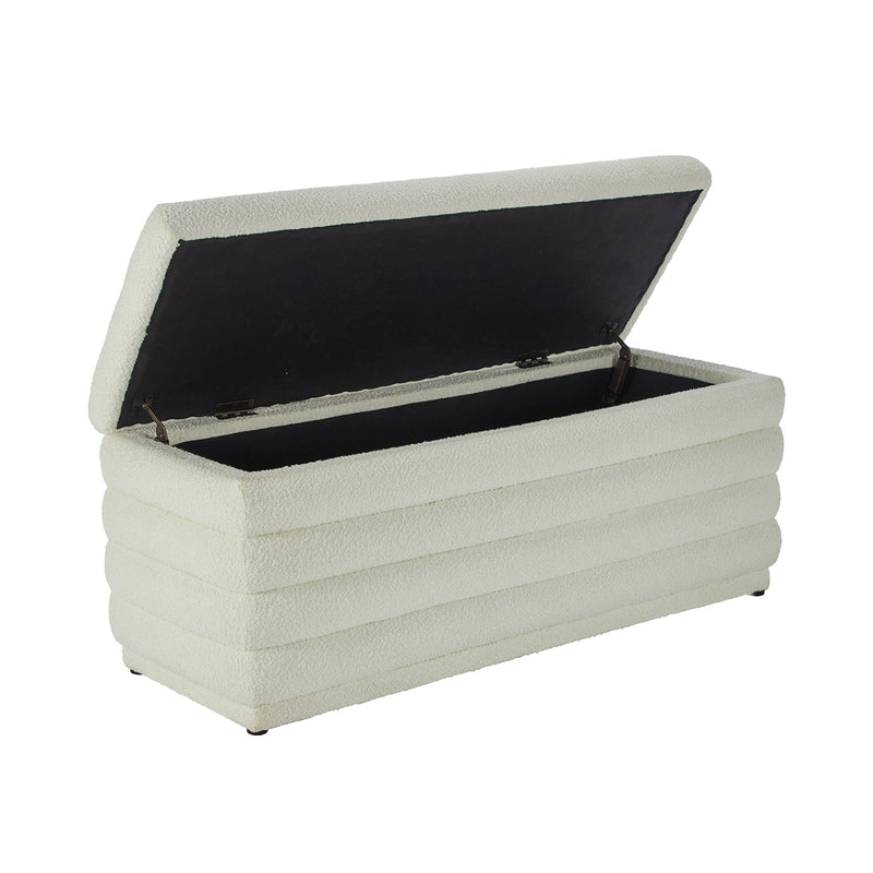 Naomi Boucle Storage Bench