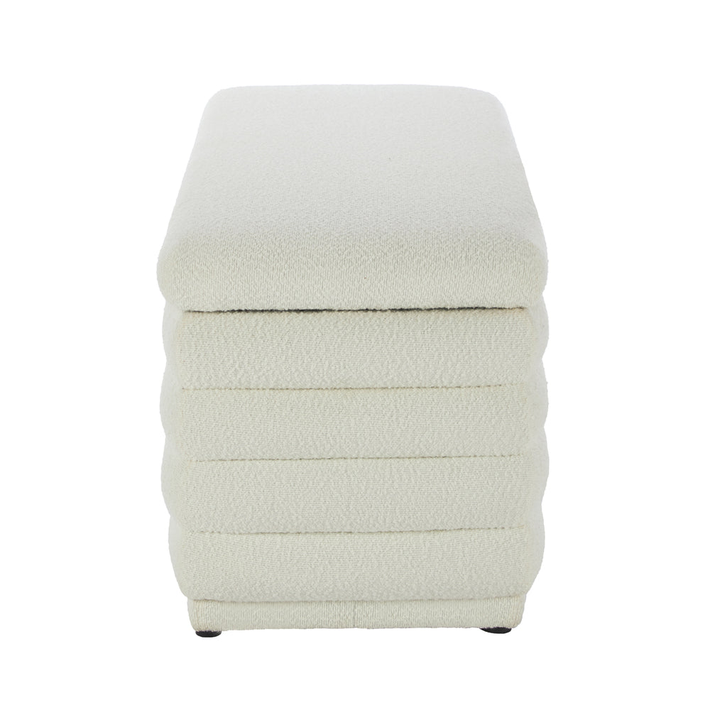Naomi Boucle Storage Bench