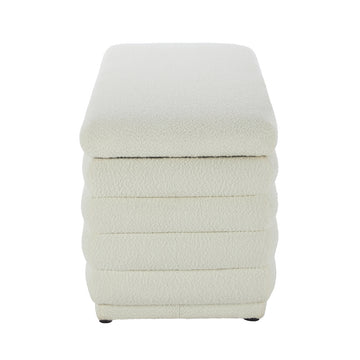 Naomi Boucle Storage Bench