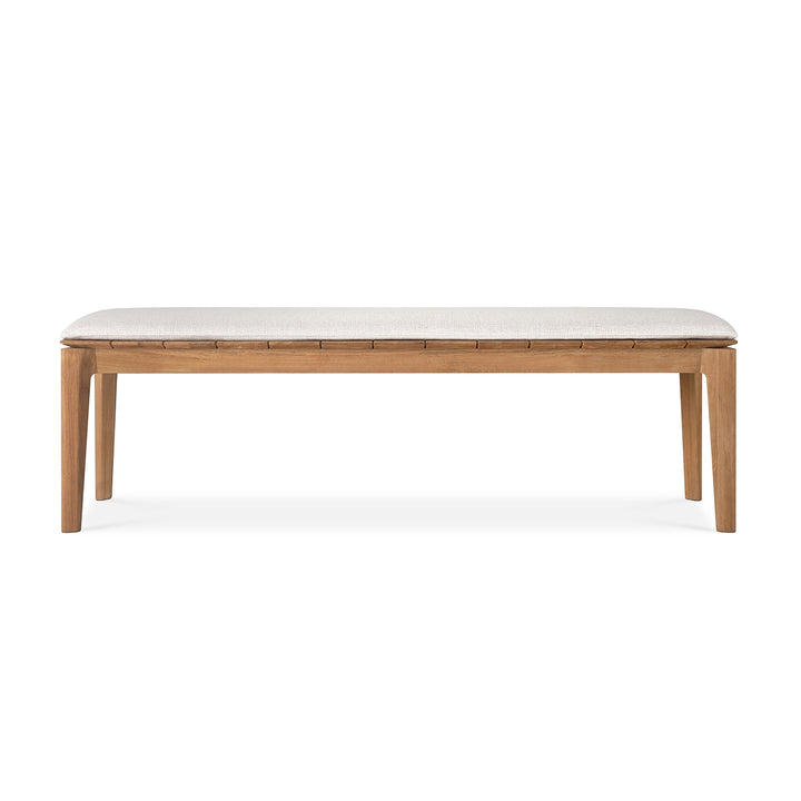 Bok Outdoor Fabric 3 Seater Bench (Teak, Off White)