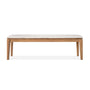 Bok Outdoor Fabric 3 Seater Bench (Teak, Off White) - Bok Outdoor Fabric 3 Seater Bench (Teak, Off White)