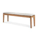 Bok Outdoor Fabric 3 Seater Bench (Teak, Off White)