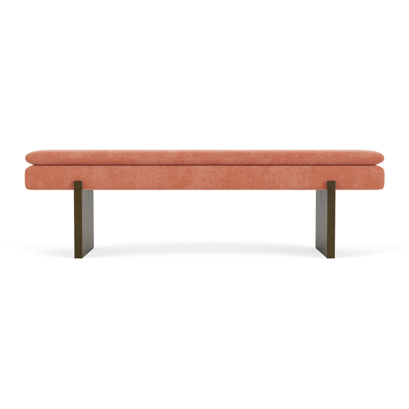 Danny Dusty Rose Textured Weave / Dark Walnut