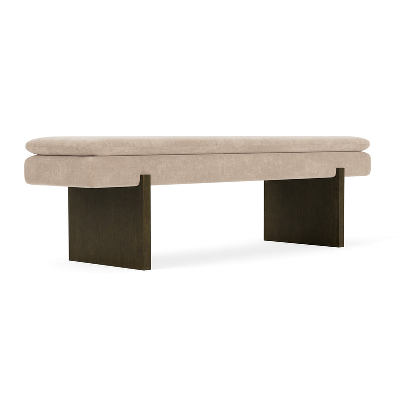 Danny Cream Textured Weave / Dark Walnut