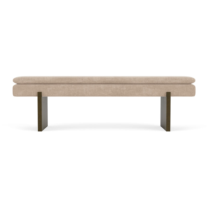 Danny Cream Textured Weave / Dark Walnut