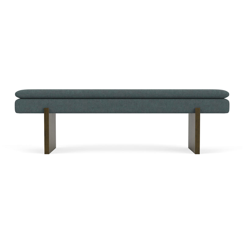 Form Blue Grey Fabric / Dark Walnut