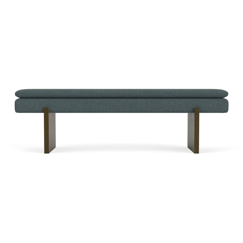 Form Blue Grey Fabric / Dark Walnut