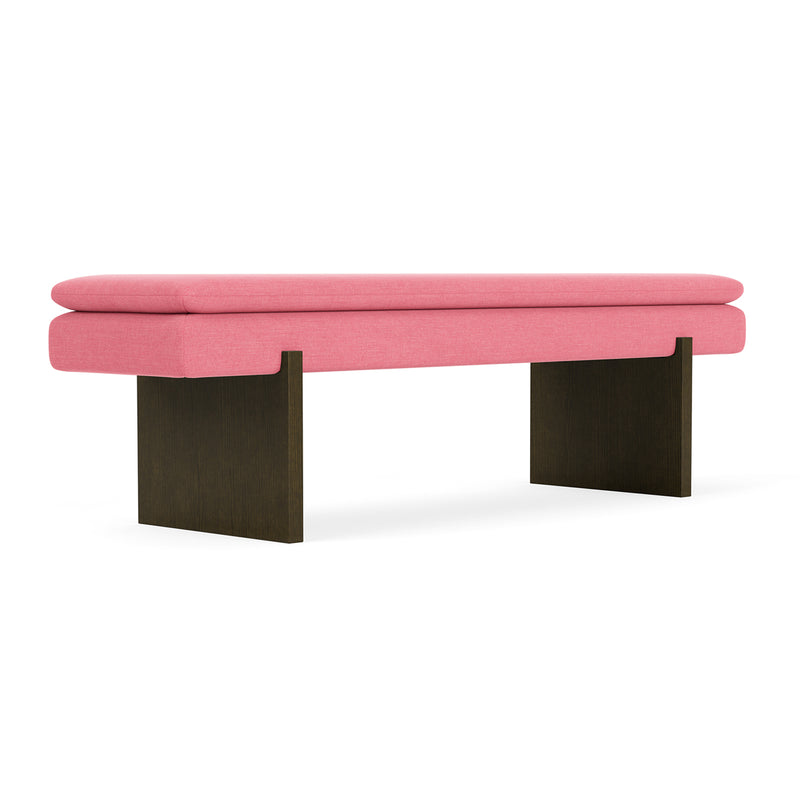 Firenze Bubblegum Fabric / Dark Walnut