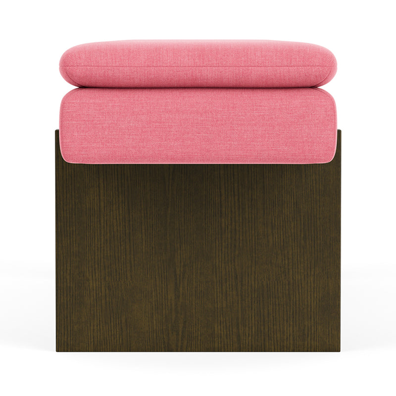 Firenze Bubblegum Fabric / Dark Walnut