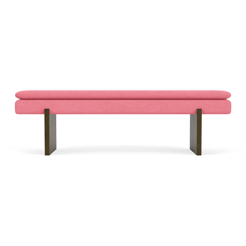 Firenze Bubblegum Fabric / Dark Walnut