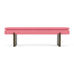 Firenze Bubblegum Fabric / Dark Walnut