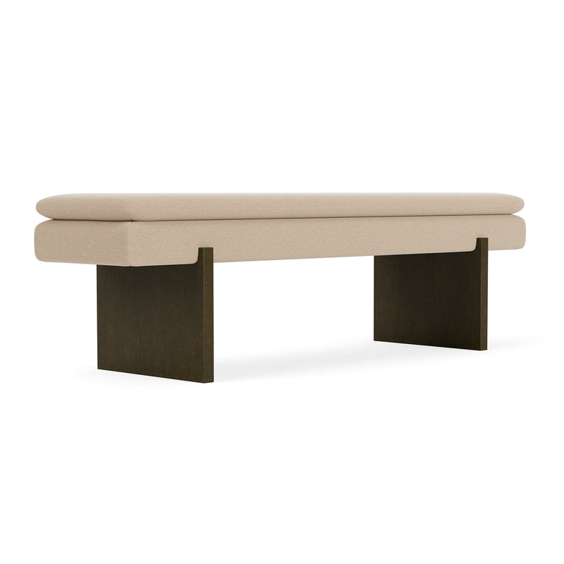 Form Cream Fabric / Dark Walnut