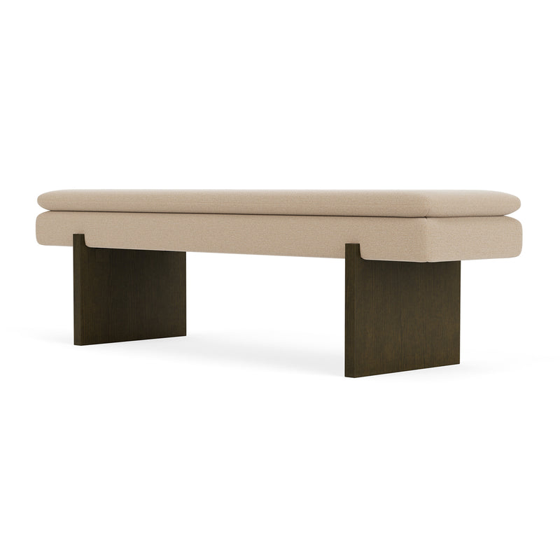 Form Cream Fabric / Dark Walnut