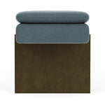 Forest Dust Blue Fabric / Dark Walnut
