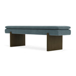 Forest Dust Blue Fabric / Dark Walnut