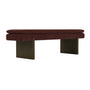 Umi Dark Walnut Bench - Moss Burgundy / Dark Walnut