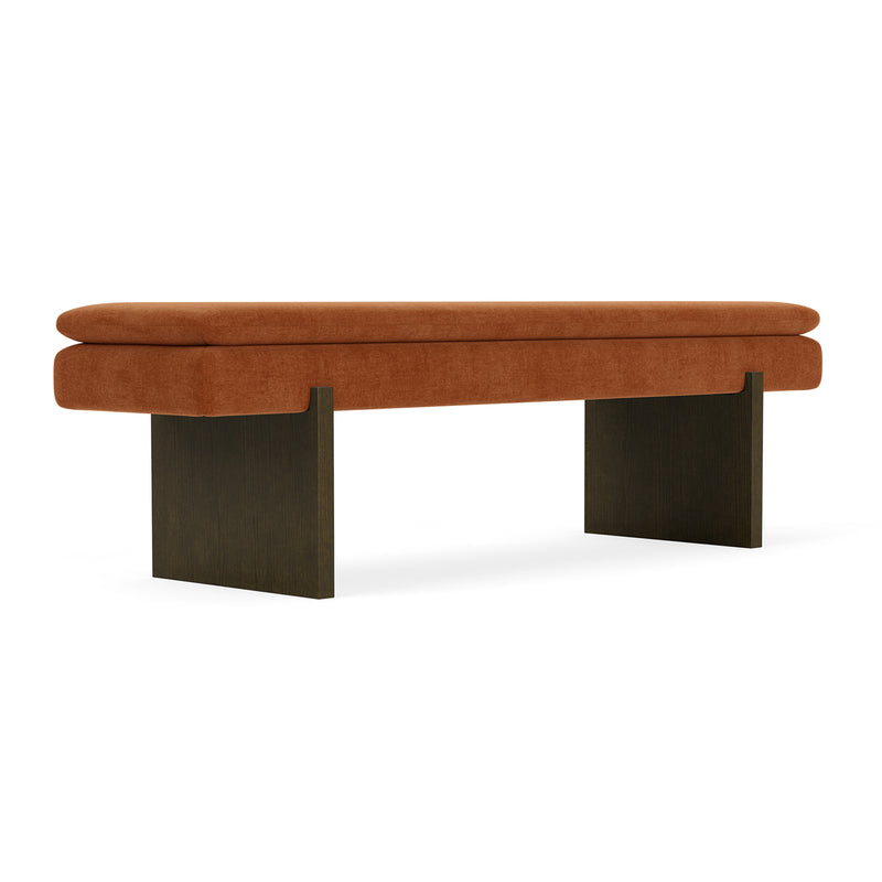 Moss Rust Fabric / Dark Walnut