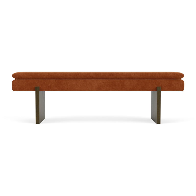 Moss Rust Fabric / Dark Walnut