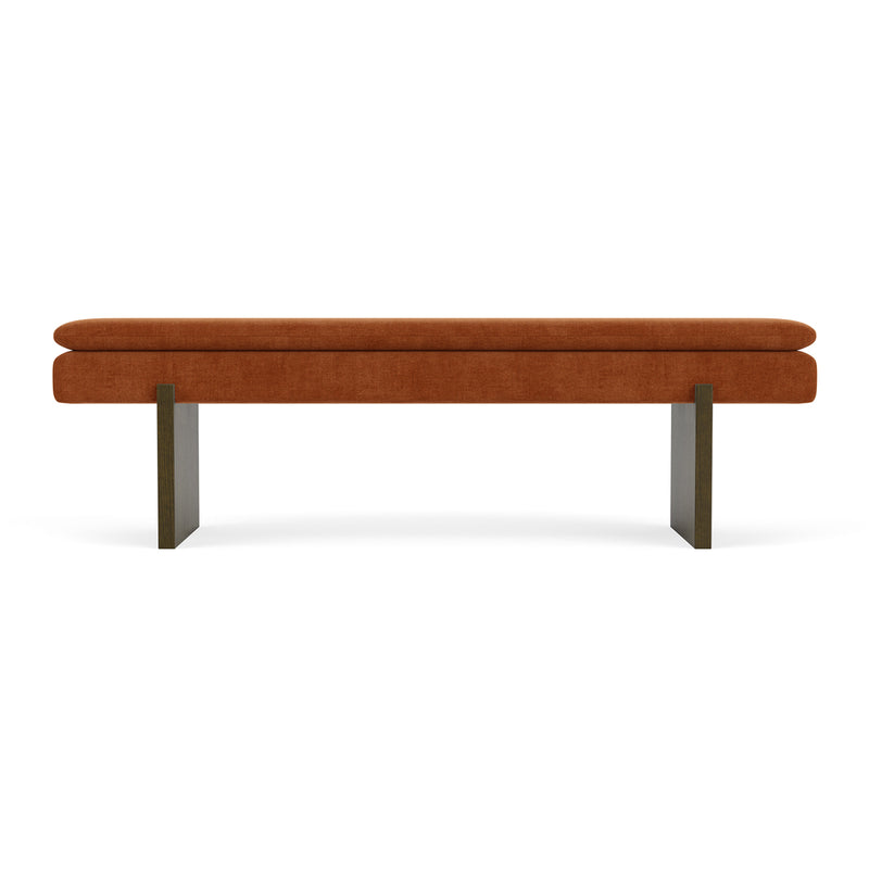 Moss Rust Fabric / Dark Walnut