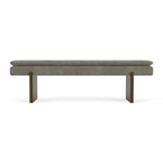 Planet Grey Green Fabric / Dark Walnut